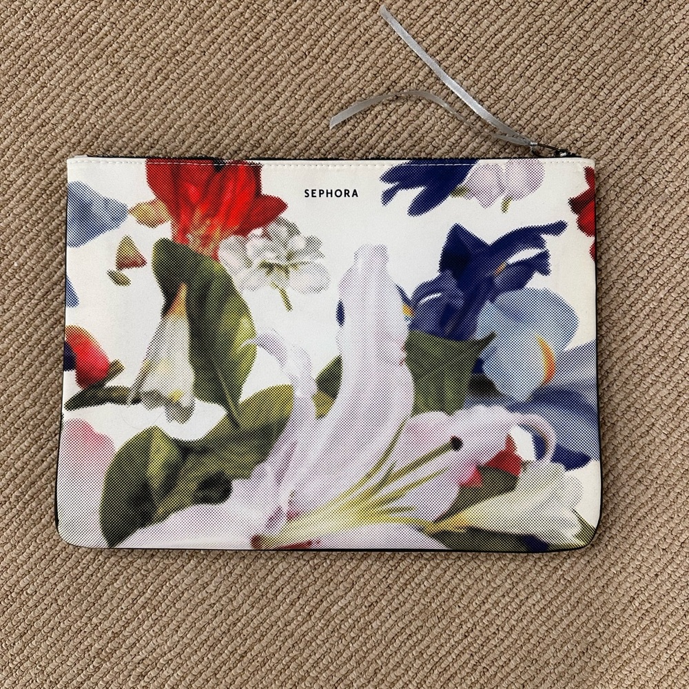 Sephora Floral Cosmetic or Laptop Bag